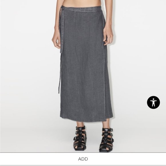 Brand new without tags 100% linen wrap skirt - Picture 5 of 5